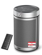 Dreo Energiesparender Heizlüfter, 34 dB Leiser 1500W Elektrischer PTC Keramik, Thermostat, Überhitzungs- & Kippschutz, 12 Std. Timer, Elektroheizung für Räume Schlafzimmer, Atom 316, Silber