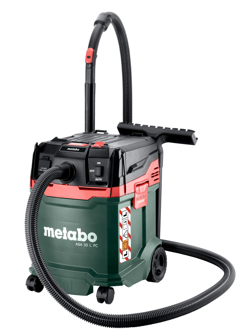 metabo ASA 30 L PC Allessauger – 602086000 – Nass-/Trockensauger mit integrierter Filterabreinigung – 5,5 m Kabellänge