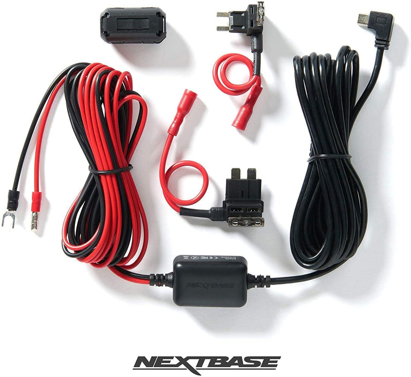 Nextbase Dash Cam Hardwire Kit, Festeinbau-Kabel für alle Dashcams der Nextbase Serie 2, Kabellänge 5m, zur Stromversorgung durch Anschluss an Sicherungskasten, einfaches Plug-and-Play