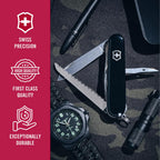 Victorinox Schweizer Taschenmesser Huntsman, Multitool, Swiss Army Knife mit 15 Funktionen, Klinge, Korkenzieher, Dosenöffner, Faltschachtel, Schwarz