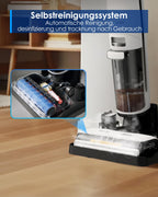 Tineco Floor ONE S7 Steam Schnurloser Dampfreiniger, Dampfmop für Verschmutzungen auf Hartböden mit Digitalanzeige, Selbstreinigung, Kantenreinigung, Vorwärtsantrieb, sicher für Kinder und Haustiere