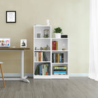 VASAGLE Bücherregal, Regal mit 3 Fächern, Standregal, mit höhenverstellbaren Ablagen, für Wohnzimmer, Kinderzimmer, Büro, 24 x 40 x 93 cm, weiß LBC103W