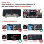 PEMP Linux Display für BMW 1er F20 F21 F22 3er F30 F31 F32 F33 F34 F35 NBT CIC Kabelgebunden und Drahtlos CarPlay Android Auto Nutzen das Original Bluetooth. 1920 x 720 Bildschirm (2012-2017)