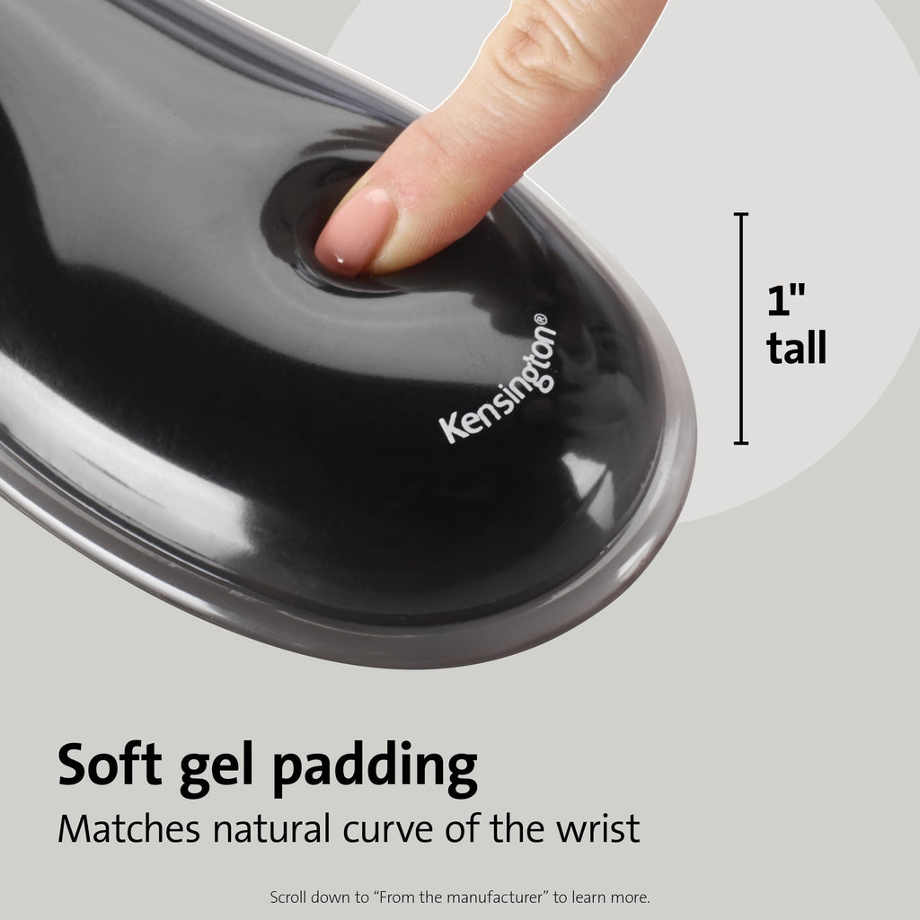 Kensington ergonomische Duo Gel Tastatur Handgelenkauflage, 94 x 483 mm, Rutschfeste und bequeme Handgelenkshalterung, Kompatibel mit Standard-Tastaturen, Blau/Schwarz, 62397