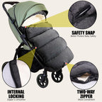 Universal Fusssack Winter Baby Kinderwagen, Baby Fußsack Kinderwagen Winter, Fußsack Buggy, Kinder Winterfußsack, Babyfußsack für Kinderwagen Sportsitz Babyschale, Verdicktes Design, Dunkelgrau