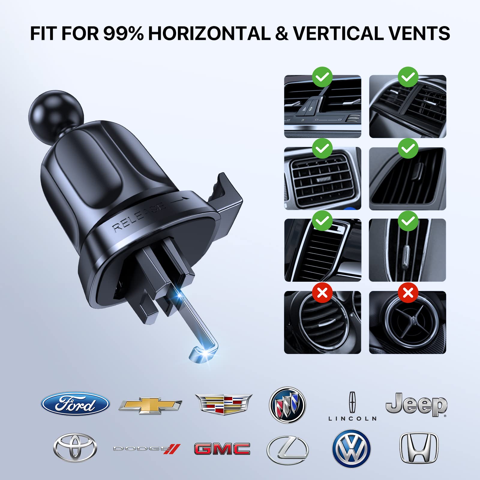 Miracase Handyhalterung Auto Handyhalter fürs Auto Lüftung Universale KFZ Smartphone Halter für iPhone 15 Pro Max/ 14/13/ 12/11/ SE/XS/XR/X/ 8/7/ Samsung/Huawei/Xiaomi usw