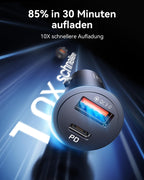 INIU Zigarettenanzünder, 12V USB C Adapter 60W Auto PD & QC 3.0 Kfz Ladegerät, Auto Ladegerät Adapter USB Zigarettenanzünder Verteiler Steckdose mit iPhone 16 15 14 13 Pro Max iPad Samsung S24 S23
