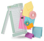 Vaessen Creative Papierschneider Mit Falzbrett 15x30,5cm, Mintgrün, für Scrapbooking und Karten Basteln