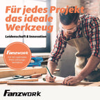 FANZWORK Betonschleifer Betonfräse Sanierungsfräse Set mit Diamantschleiftopf und Absaughaube, mit Drehzahlregelung (1500W/125mm+)