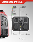 ERAYAK 4000W Notstromaggregat Leise Benzin Inverter Stromerzeuger Stromaggregat Generator Stromgenerator mit Ölsensor ECO-Modus für Camping, Wohnmobile (EYG4000S)