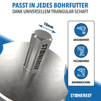 Stufenbohrer 6–60 mm aus HSS 4241 – Spiralnut mit 12 mm Schaft – Kegelbohrer Schälbohrer für Metall Kunststoff Holz – extra großer Lochbohrer für präzise Bohrungen