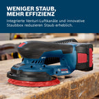 Bosch Professional 18V System Akku-Schleifer GEX 18V-150-3 (inkl. 1x Schleifpapier, 1x Staubbox, 1x Schutzring, L-BOXX 162)