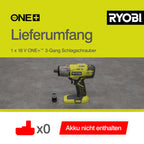 RYOBI 18 V ONE+ Akku-Schlagschrauber R18IW3-0 (max. Drehmoment 400 Nm, 1/2 Zoll Vierkant-Aufnahme, 3 Schaltstufen, Schlagzahl 0-3.200 min-1, LED-Beleuchtung, ohne Akku & Ladegerät im Karton)