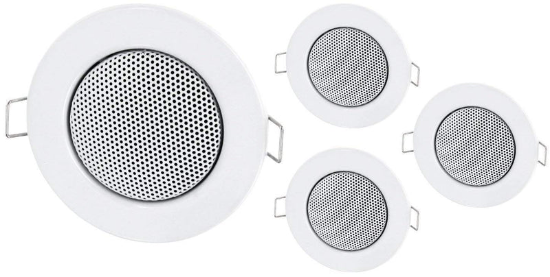 HAVA 4er Pack, Vollmetall Einbau Lautsprecher, Halogen-Design, Einbau 60mm
