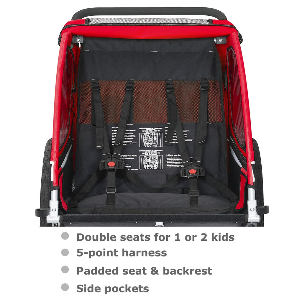 Tiggo Kinderanhänger Jogger 2 in 1 Kinderfahrradanhänger Fahrradanhänger Anhänger 50402