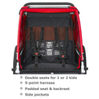 Tiggo Kinderanhänger Jogger 2 in 1 Kinderfahrradanhänger Fahrradanhänger Anhänger 50402