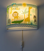 Dalber kinder Wandlampe, Kinderlampe Wandleuchte kinderzimmer tiere Dschungel My Little Jungle Löwen Elefanten Giraffen Krokodil, 76118, E27