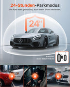 Bestsee 2.5K Dashcam Auto Vorne Hinten und Innen, 2,35" IPS-Bildschirm Dashcam Auto, mit 64GB SD-Karte, 24H Parküberwachung, WDR Nachtsicht, G-Sensor, Loop-Aufnahme, Sichtwinkel（170°+150°+150°）
