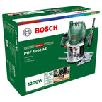 Bosch Oberfräse POF 1200 AE (1200 Watt, inkl. Zubehör für präzise Holzbearbeitung, für unterschiedliche Holzarten)