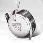 B.K.Licht - 6er Set LED Bad Einbaustrahler 230V 4,8W ultraflach IP44, 60mm Lochmass, warmweiße Lichtfarbe, Deckenspots, Spots, Einbauleuchten, Einbauspots, Badezimmer, 75x30 mm, Matt-Nickel