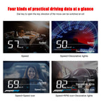 Head Up Display Auto HUD Anzeige OBD2 & HUD GPS Anzeige, iKiKin 3,5 Zoll Kopf-Display, Tachometer, Auto Tachometer, Motorgeschwindigkeit Sicherheitsalarm