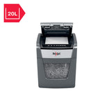 Rexel Optimum AutoFeed+ 50X Automatischer Aktenvernichter, 50 Blatt automatisch, Sicherheitsstufe P4, Partikelschnitt, für Zuhause / Home Office, 20 Liter Abfallbehälter, 2020050XEU