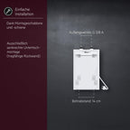 AEG Boiler BOI 5 U, Untertischboiler 5 Liter Niederdruck mit Stecker 230V für Küchenspüle + Wachbecken, 2 kW, Made in Germany, 204616