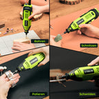 Multifunktionswerkzeug 200W, ETOOLAB [Professional] Rotationswerkzeug, Echte 10000-35000 U/min, Drehmelwerkzeug Set mit 129 Zubehören, 6 Variable Drehzahl für Schneiden, Gravieren, Bohren, usw.