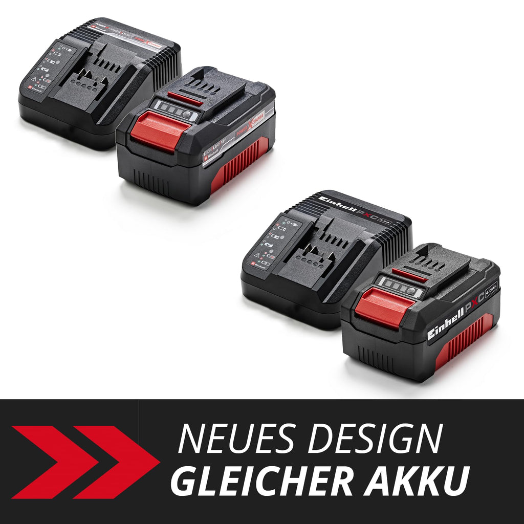 Original Einhell Starter Kit 4,0 Ah Akku und Ladegerät Power X-Change (Li-Ion, 18 V, 75 min Ladezeit, passend für alle Power X-Change Geräte) 1er Pack