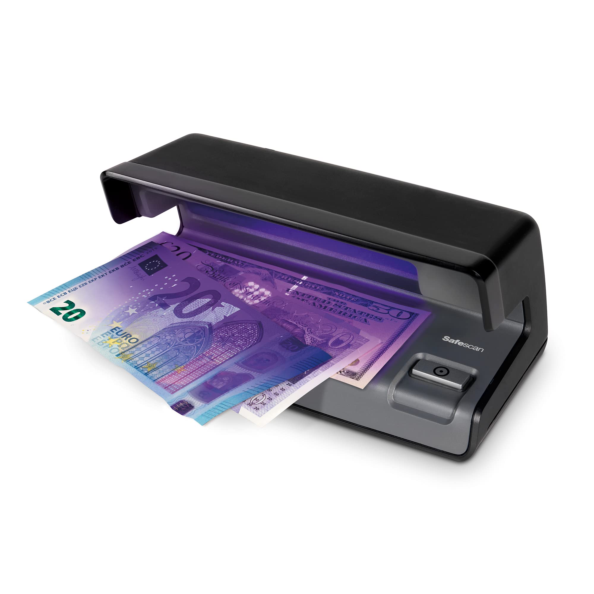 Safescan 50 UV Falschgeld-Detektor, der Banknoten, Kreditkarten und Ausweise überprüft - UV Geldprüfer für neue Scheine - Falschgeld-Scheinprüfer mit UV-Licht - UV-Licht-Geldprüfer Maschine