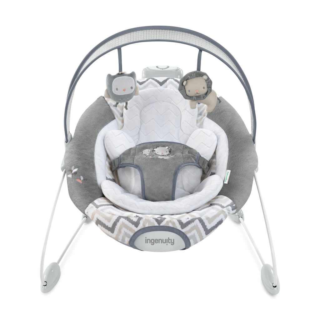 Ingenuity, automatische Babywippe Babyschaukel, Braden mit 2 Schaukelgeschwindigkeiten, mehr als 12 Melodien, abnehmbarem Spielzeugbügel, maschinenwaschbarem Sitzkissen und mehr