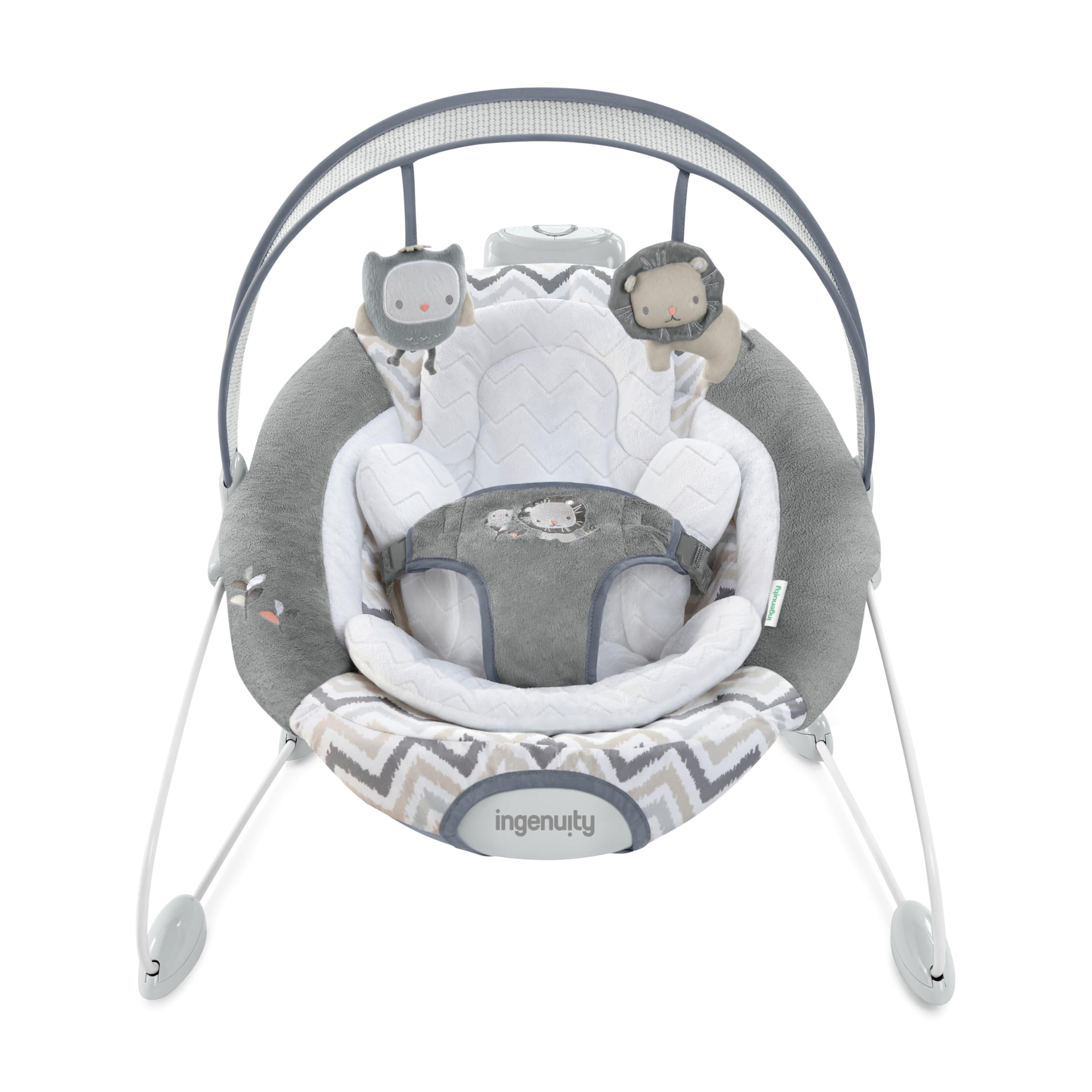 Ingenuity, automatische Babywippe Babyschaukel, Braden mit 2 Schaukelgeschwindigkeiten, mehr als 12 Melodien, abnehmbarem Spielzeugbügel, maschinenwaschbarem Sitzkissen und mehr
