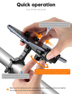 Tiakia Fahrrad Handyhalterung Aluminiumlegierung Motorrad Scooter Fahrrad Universal Handy Halterung Schnellspanner Outdoor Lenker Handy Halter Mit 360° Drehbarer Für 4,5-7,0 Zoll Smartphone