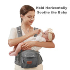 SUNVENO Babytrage Ergonomisch，Baby Carrier mit Abnehmbarer Kapuze, Hüftsitz baby mit Speicheltuch, 3in1 Babybauchtragen für Baby 3-36 Monate, Babyrückentragen 0-20Kg (Grau)