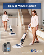 Tineco iFLOOR 5 Breeze Complete Nass Trockensauger, EIN-Schritt-Reinigung für Hartböden, Kantenreinigung <0.5cm, Dreifache Batterielebensdauer, Selbstreinigung, Leichtes Kabelloses Saugwischer, Blau