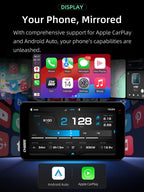 CHIGEE AIO-6 MAX Motorcycle Carplay Android Auto GPS Navigation System, BSD, STARVIS HDR 5" LCD, 60FPS,5G Wi-Fi BT, IPX9 Waterproof, Support Siri Google Assistant, 24H Parking Mode, Dedicated App