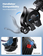 Lamicall Handyhalterung Fahrrad, Handyhalter Motorrad - Universal 360° Fahrrad Halter für iPhone 17/16/15/14 Pro Max Plus, Air, SE, 13/12 Pro Max Mini, 11 Pro Max, Xs, XR, Samsung S23 S22, Smartphone