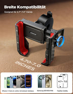 JOYROOM Handyhalterung Fahrrad【Anti Shake Stoßdämpfender】 Motorrad Handyhalterung 【1S Schnellspanner】 Universal Handyhalter für Fahrrad Lenker und Auch für iPhone 17/16/15/14, Samsung S24 (4.7"-7")