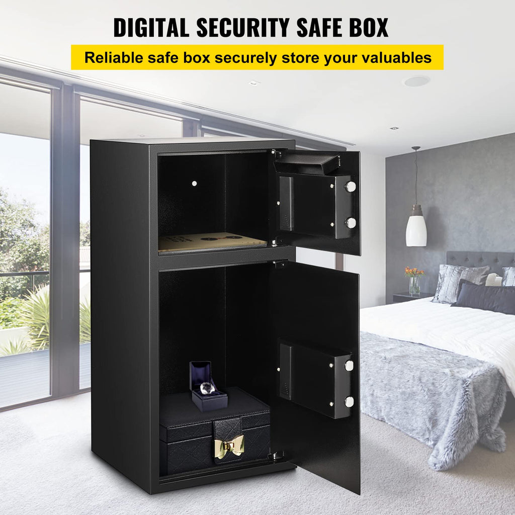 VEVOR Digitaler Tresor 74 l, Sicherheitskasten mit digitaler Kombination für den Heimgebrauch, Safe für Geld, Schmuck, Dokumente