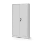 Jan Nowak Aktenschrank mit Geheimfach C001D Metallschrank Büroschrank Stahlblech Pulverbeschichtung Werkzeugschrank Büroschrank 185 cm x 90 cm x 45 cm grau/grau