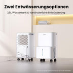 COMFEE Luftentfeuchter 10 Liter/Tag, geeignet für Räume von ca. 40 Kubikmetern (16 Quadratmetern), automatische Abtauung, Kindersicherung, Geräuschreduzierung, Kältemittel R290, CDDOE-10DEN7-QA3(EU)