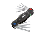 Wiha Multitool PocketStar® Innen-Sechskant, Schlitz, Phillips, TORX 9-tlg., per Tastendruck schneller Zugriff, als Längs- und Quergriff einsetzbar, all-in-one Werkzeug (25295)