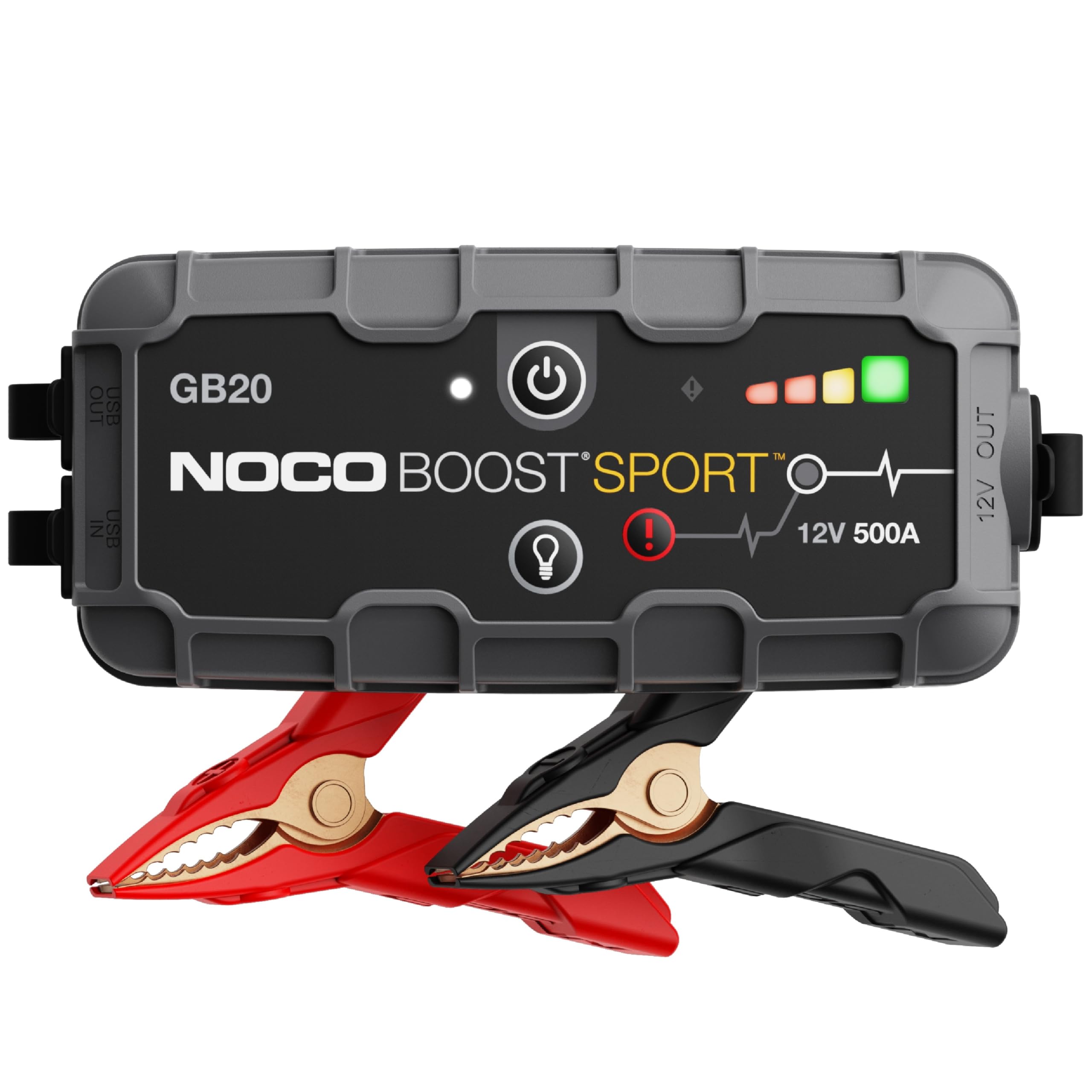 NOCO Boost GB20: 500A UltraSafe Starthilfe Powerbank – 12V Lithium-Starthilfegerät & Starterkabel – Tragbarer Booster für Benziner bis 4,0L