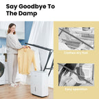 Comfee Luftentfeuchter 16L/24h,Raumgröße ca.80m³(32m²),APP-fähig,Smart modu,Timer 24H,Wassertank 3L,Gegen Feuchtigkeit, MDDF-16DEN7-WF