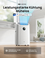 Dreo Tragbare Klimaanlagen, 10.000 BTU AC Einheit für Schlafzimmer mit Drainagefreier Kühlung, APP/Stimme/Fernbedienung, 24h Timer mit Ventilator & Luftentfeuchter, AC515S