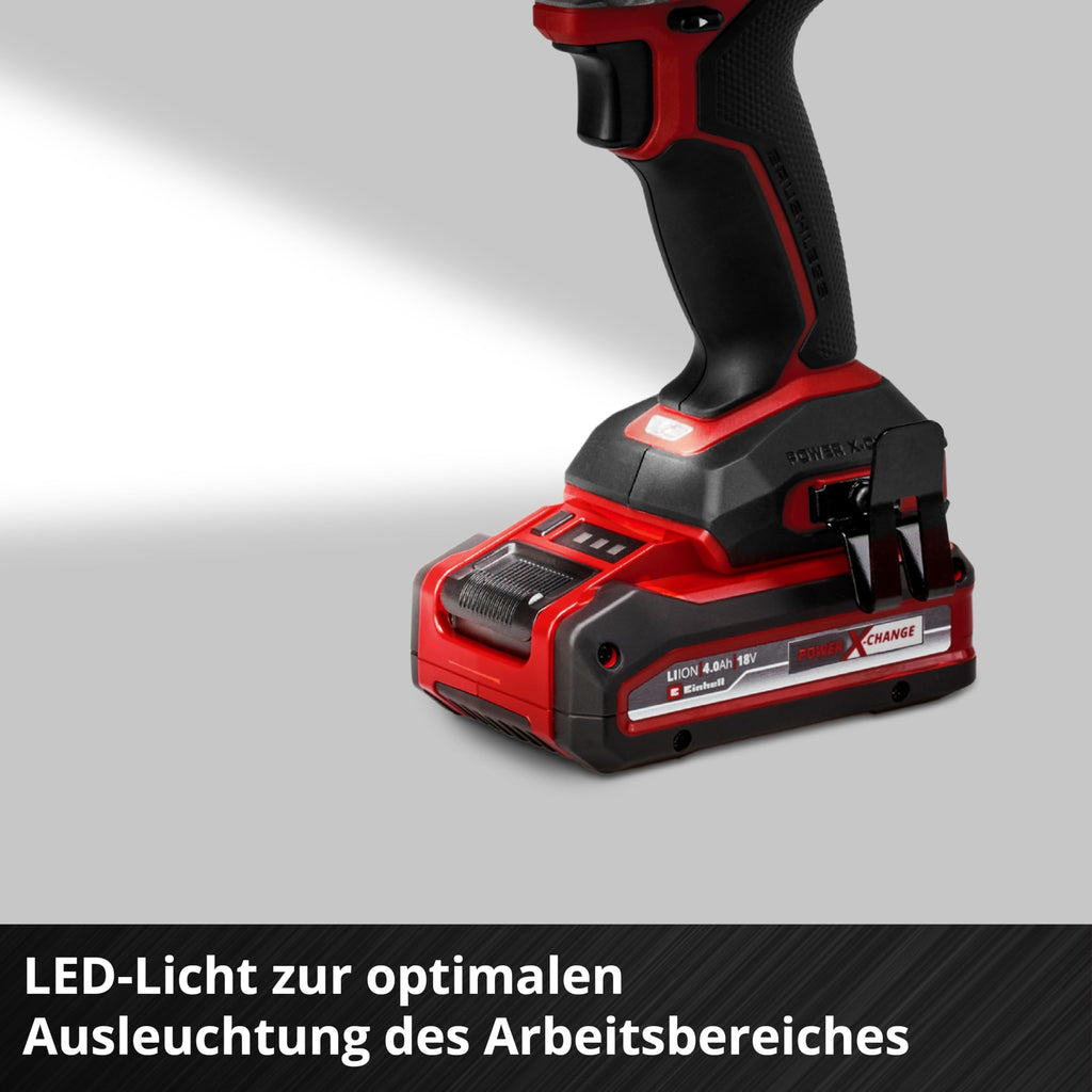 Einhell Professional Akku-Schlagschrauber TP-CI 18/250-C Li BL-Solo Power X-Change (18 V, 250 Nm Drehmoment, Brushless, Innensechskant-Aufnahme, LED-Licht, ohne Akku)