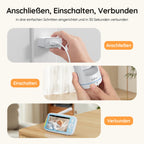 Boifun Babyphone mit Kamera, 5" IPS Video Babyfon ohne WLAN, PTZ 360 Grad Nachtsicht, Geräusch-/Temperaturerkennung, Plug & Play, 300m Hohe Reichweite, 3050mAh Akku, Zwei-Wege Audio, Wiegenlieder