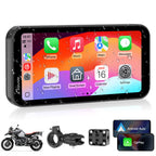 Carpuride W603 Motorrad-Carplay-Bildschirm, Kabelloses CarPlay und Android Auto für Moto, Fernbedienung, 6,3-Zoll-wasserdichter Touchscreen, BT Audio, GPS-Navigation, Siri, G00gle-Assistent