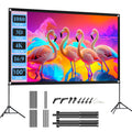 VISULAPEX 100” Beamer Leinwand mit Stativ, 16:9 4K HD Projektor Leinwand Tragbar, Faltbare leinwand Beamer mit Tragetasch für Heimkino Gartenkino Theater Nächte