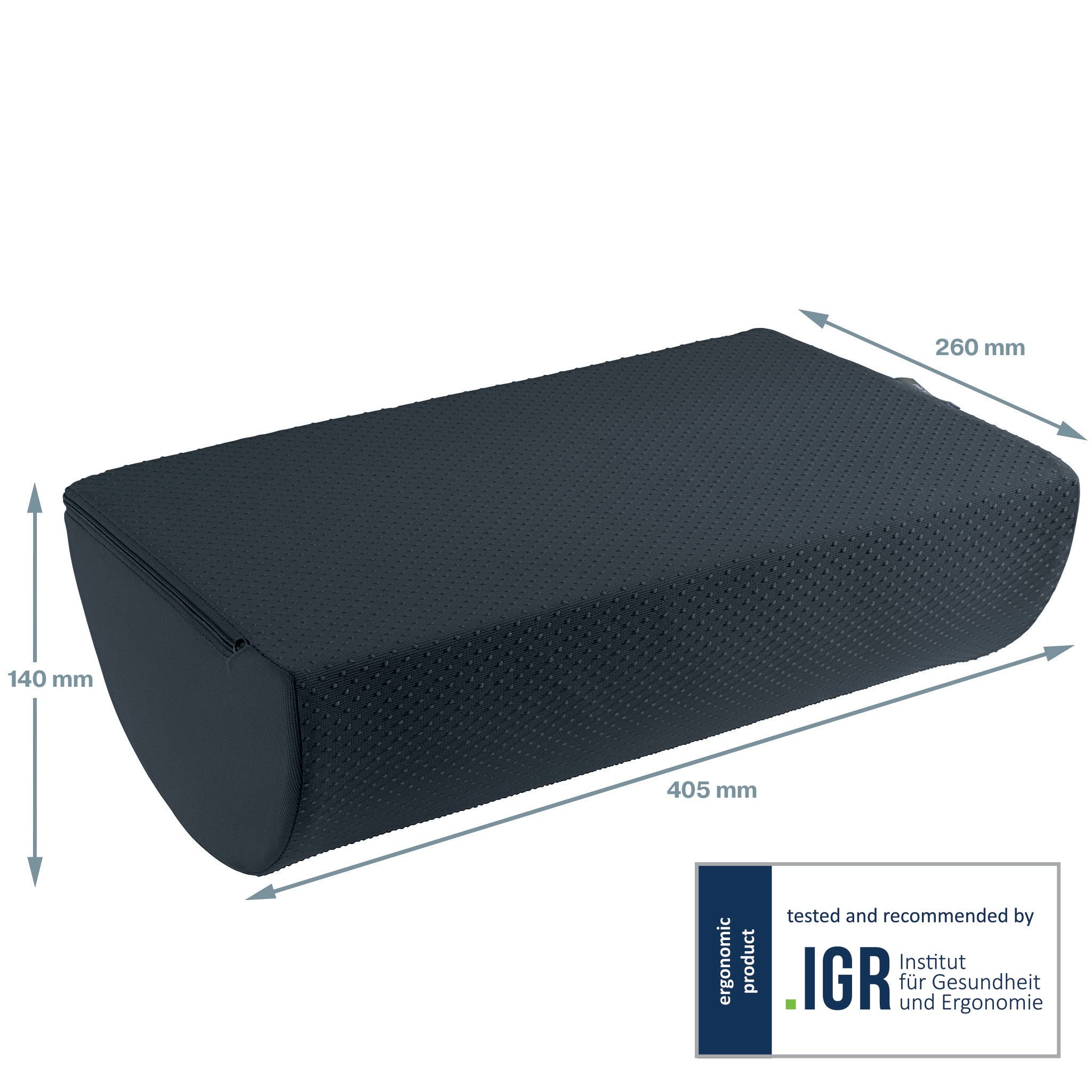 Leitz Schreibtisch-Fußstütze, verstellbare Bein- & Kniestütze, ideal im Home Office, lindert Schulter- & Rückenschmerzen, Schaumstoff mit Stoffbezug, IGR-zertifiziert, Ergo Cosy Serie, Grau, 53710089